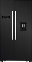 Frilec SBSRW016-W-040FB - Amerikaanse koelkast - Zwart