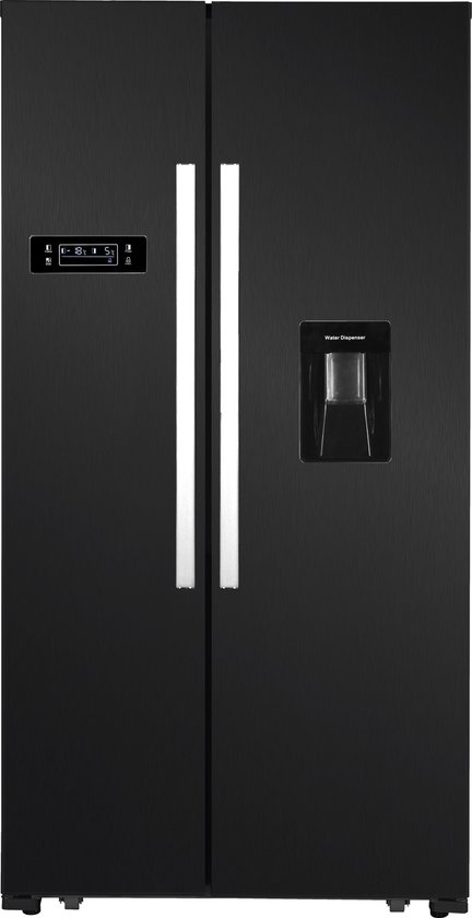 Koelkast: Frilec SBSRW016-W-040FB - Amerikaanse koelkast - Zwart, van het merk Frilec