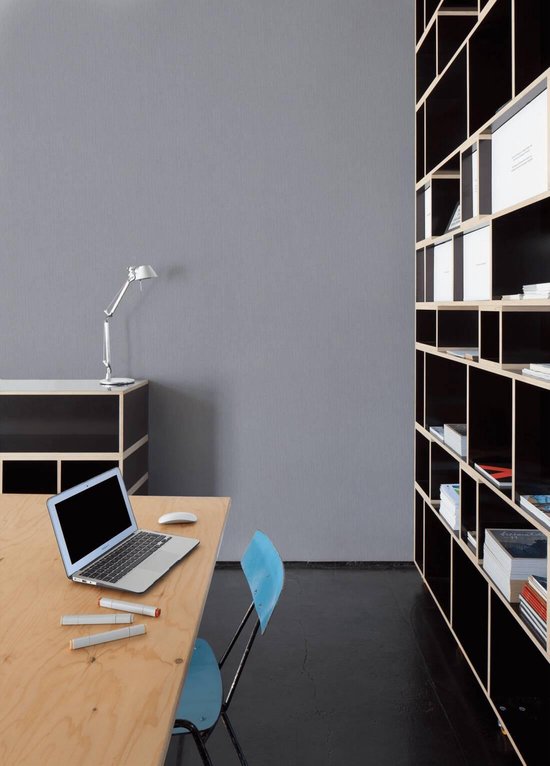 PAPIER PEINT UNI - Grijs - "Papier d'Architectes" AS Creation Jungle Chic