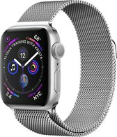 Geschikt Voor Apple Watch Bandje Zilver Milanese - Band Voor Apple Watch Met Magneetsluiting - Horloge Bandje Milanees 42/44 mm