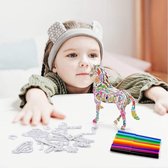 BOTC - 3D kleurpuzzelset voor kinderen - 4 Dieren puzzels met 12 pen Markers - RECYCLEREN - doe-het-zelf kunst en handwerk, puzzelset met 4 puzzels en 12 stiftmarkeringen voor meisjes en jong