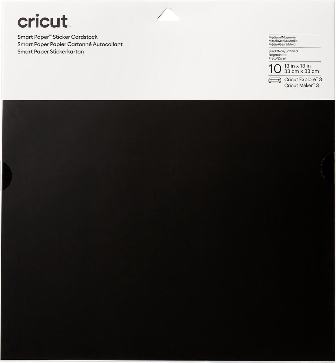 Appartement Dubbelzinnigheid delen Cricut Stickerpapier - Smart Sticker Cardstock - 33x33cm - Zwart | bol.com