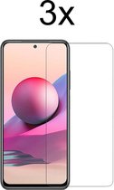 Xiaomi Redmi Note 10S Screenprotector - Beschermglas Xiaomi Redmi Note 10S Screen Protector Glas - 3 stuks