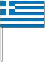 Pakket van 20x stuks zwaaivlaggetjes Griekenland 12 x 24 cm - Landen decoraties feestartikelen en versieringen