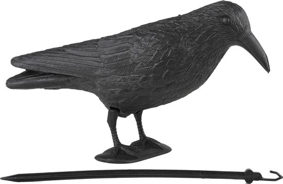 Zwarte decoratie raaf/kraai 38 cm - Halloween/horror versiering