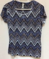 Shirt-Blauw-Print-maat M