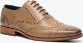 Emilio Salvatini heren veterschoenen - Beige - Maat 43 - Echt leer