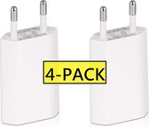 4x Oplader iPhone - Premium USB Lader |  Apple iPhone 11 Pro Max / 11 / 11 Pro / XS Max / XS / XR / X / iPhone 8/ 8 Plus/ iPhone SE / iPhone 7 / iPhone 7 Plus / iPhone 6 Plus / iPhone 6 / iPh