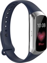 Siliconen Smartwatch bandje - Geschikt voor  Samsung Galaxy Fit siliconen bandje - donkerblauw - Strap-it Horlogeband / Polsband / Armband