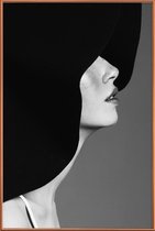 JUNIQE - Poster met kunststof lijst In Vogue -40x60 /Wit & Zwart