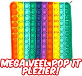 Ultrasativa® - Mega Pop It XXL Vierkant - Regenboog - Fidget Toys