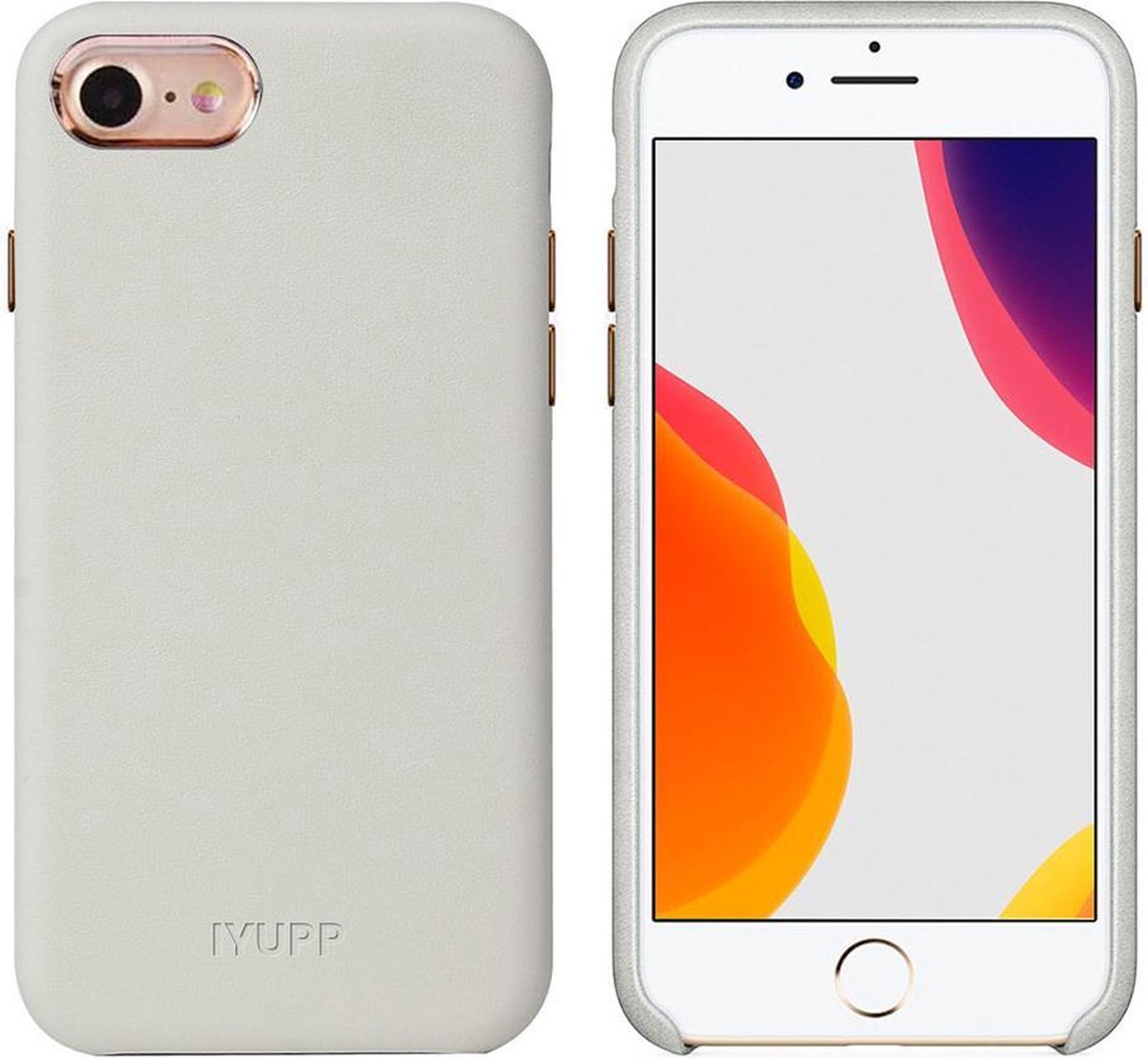 IYUPP Leren hoesje Wit geschikt voor Apple iPhone 7 / 8 / SE 2020 / SE 2022 - Premium