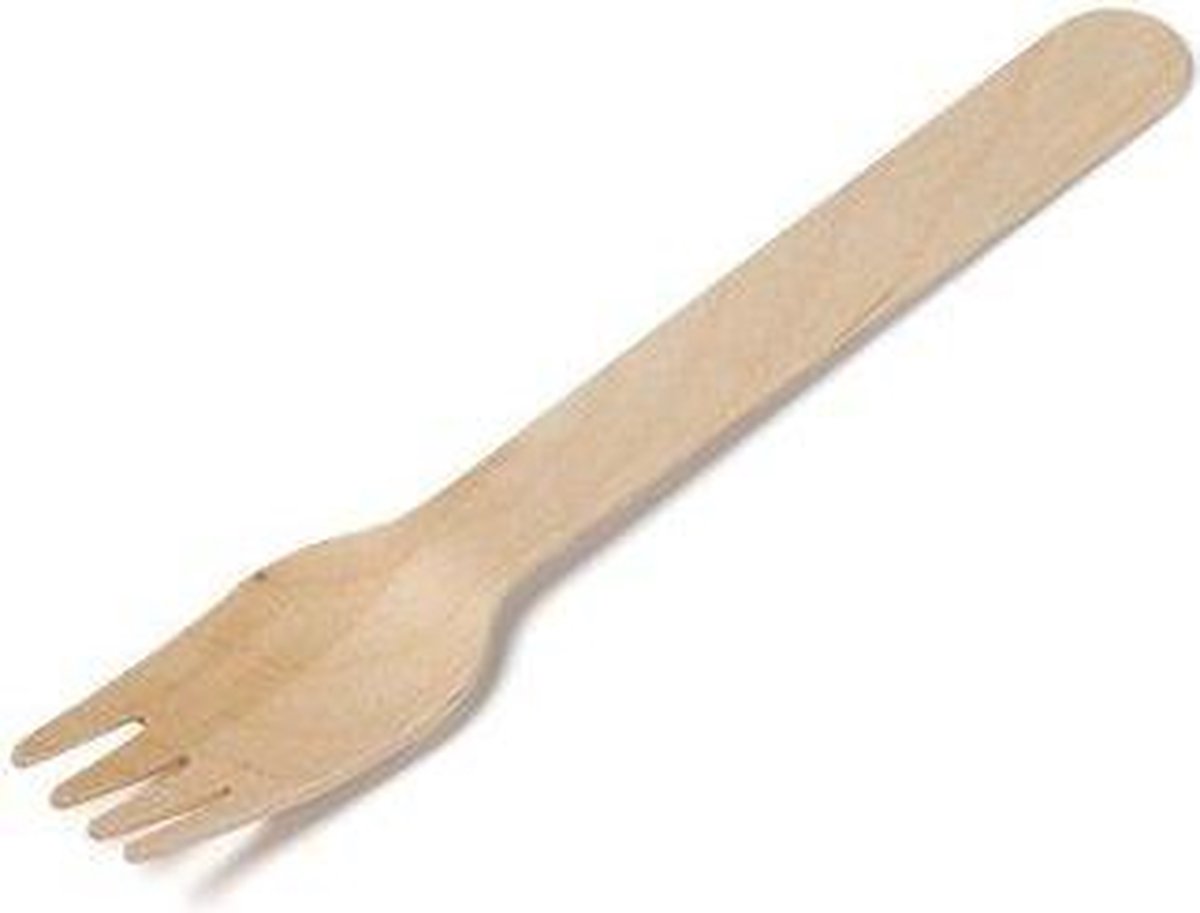 Biodore houten vorken 165mm 100stuks (521111)