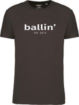 Ballin Est. 2013 - Heren Tee SS Regular Fit Shirt - Grijs - Maat S