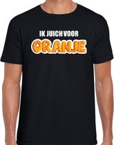 Zwart t-shirt Holland / Nederland supporter ik juich voor oranje EK/ WK voor heren M