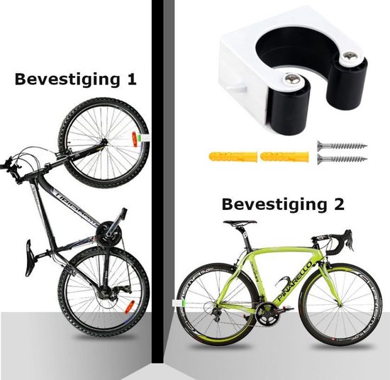 Mountainbike muurklem - Fietshanger - Compacte fiets opberger - Muurbeugel - Ophangsysteem - Fiets ophangbeugel - Fietsenrek van Cavogli — afbeelding 4