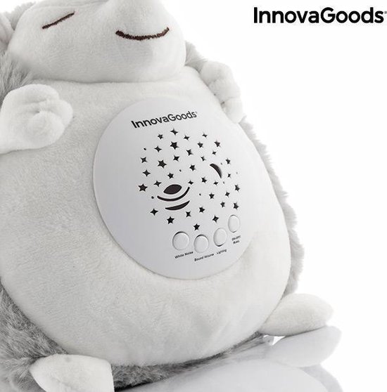 Dinkarville Hoop van Ciro Hedgehog knuffel met witte ruis en nachtlampprojector Spikey InnovaGoods |  bol.com