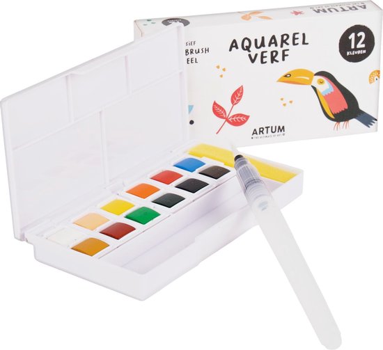 Aquarel Werkboek 12 Kleuren Vogels Bloemen Dieren Kinderen Aquarel Verfboek Kunst Ambachten Schildermaterialen voor Beginners – koop de beste producten in de online winkel
