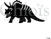 Chloïs Glittertattoo Sjabloon 5 Stuks - Triceratops Dino- CH1902 - 5 stuks gelijke zelfklevende sjablonen in verpakking - Geschikt voor 5 Tattoos - Nep Tattoo - Geschikt voor Glitt