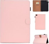 Voor iPad mini 4 / mini 3 / mini 2 / mini effen kleur tablet pc universele magnetische horizontale flip lederen tas met kaartsleuven en houder (roze)