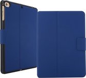 Voor iPad mini 5/4/3/2/1 elektrisch geperste textuur horizontale flip lederen tas met houder en pen slot (marineblauw)