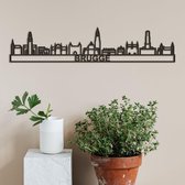 Skyline Brugge zwart mdf (hout) - 60cm - City Shapes wanddecoratie