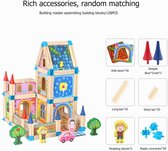 DIY-modelpakket - Houten speelblokken - Architectuur voor kinderen - Bouwen - Spelen - Leren - ECO -128 bouwstukken - TOPCADEAU - SINTERKLAAS - KERST - XD-Xtreme