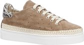 The Flexx NEMO suède peanut sneaker espadrille veterschoen maat 40