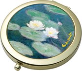 Goebel - Claude Monet | Make-Up Zakspiegel Waterlelies in de avond | Spiegel - Metaal - 7cm