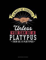 Always Be Yourself Unless You Can Be a Platypus Then Be a Platypus