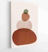 Abstract art background vector. Modern Nature shape line art wallpaper 2 - Moderne schilderijen – Vertical – 1934355020 - 80*60 Vertical
