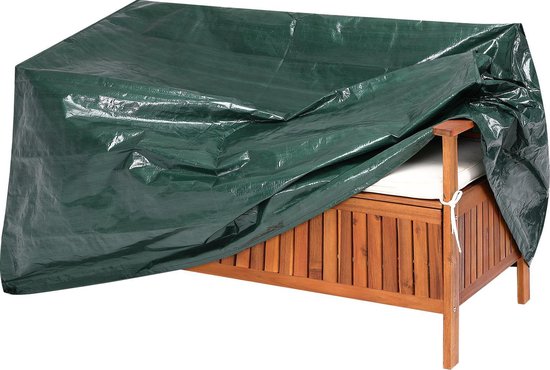 Foto: Kingsleeve beschermhoes tuinbank weerbestendig 135x66cm groen