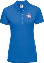FitProWear Slim-Fit Polo Rosa Dames - Blauw - Maat M - Poloshirt - Sportpolo - Slim Fit Polo - Slim-Fit Poloshirt - T-Shirt - Katoen polo - Polo -  Getailleerde polo dames - Getail