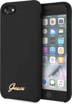 Guess iPhone SE2 (2020) & iPhone 8 zwart Backcover hoesje - Liquid Retro Logo