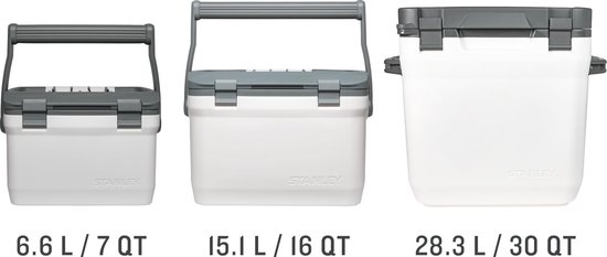Stanley Adventure Outdoor Cooler 28.3L - IJskoud voor 4 Dagen - Dubbelwandig Geïsoleerde Coolbox - BPA Vrij - Deksel Fungeert Ook Als Stoel - Camping Koelbox - Waterdicht - Polar White van STANLEY — afbeelding 3