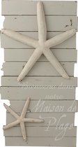 J-Line Kader Maison De Plage Hout Licht Grijs/Wit Large