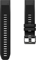 Siliconen Bandje QuickFit 20mm - Zwart - Geschikt voor Garmin Fenix 5S & 5S Plus - En Meer Modellen