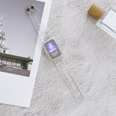 Voor Huawei Watch Fit Silicone Geïntegreerde doorschijnende vervangende band Horlogeband (transparant)