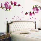 Creatieve PVC Magnolia DecalsWallpaper Verwijderbare DIY Art Home Decoration