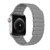Magnetische vervangende horlogeband met twee lussen voor Apple Watch Series 6 & SE & 5 & 4 40 mm / 3 & 2 & 1 38 mm (grijs)