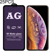 25 STKS AG Mat Anti Blauw Licht Volledige dekking Gehard glasfilm voor iPhone XR