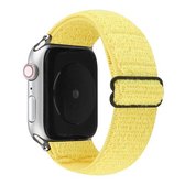 Effen kleur nylon horlogeband voor Apple Watch Series 6 & SE & 5 & 4 40 mm / 3 & 2 & 1 38 mm (geel)
