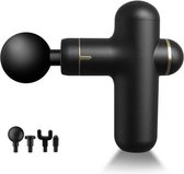Mini Sports Fitness Portable Fascia Gun Spierontspanning Massager 4 versnellingen 4 hoofden 7.4V (zwart)-Zwart