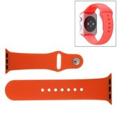 Voor Apple Watch Sport 38 mm hoogwaardige rubberen sporthorlogeband met pin-and-tuck sluiting (oranje)