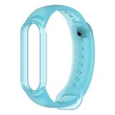 Voor Geschikt voor Xiaomi Mi Band 5 TPU doorschijnende siliconen band (blauw)