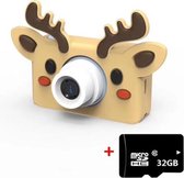 D9 8.0 megapixellens Mode dunne en lichte mini digitale sportcamera met 2.0 inch scherm & elandvorm beschermhoes en 32G geheugen voor kinderen