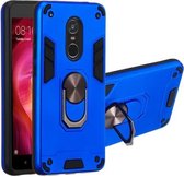 Voor Geschikt voor Xiaomi Redmi Note 4 / Note 4X / Redmi 4 (India) 2 in 1 Armor Series PC + TPU beschermhoes met ringhouder (donkerblauw)