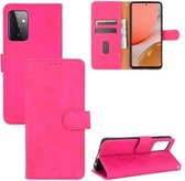 Voor Samsung Galaxy A72 5G Effen Kleur Huidgevoel Magnetische Gesp Horizontale Flip Kalfsstructuur PU Lederen Case met Houder & Kaartsleuven & Portemonnee (Rose Goud)