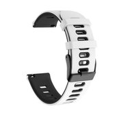 22 mm voor Huawei Watch GT2e 46 mm siliconen polsband (wit + zwart) (wit + zwart)