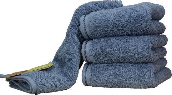 ARTG® Towelzz - Handdoek - 50 x 100 cm - Spijkerstof Blauw - Jeans Blue - Set 5 stuks
